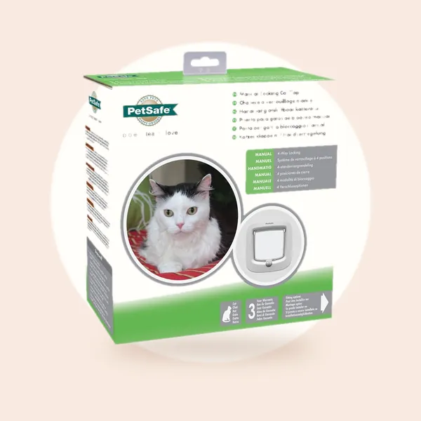 PETSAFE - Petsafe Kattenluik Tot 7 Kg Handmatig Wit