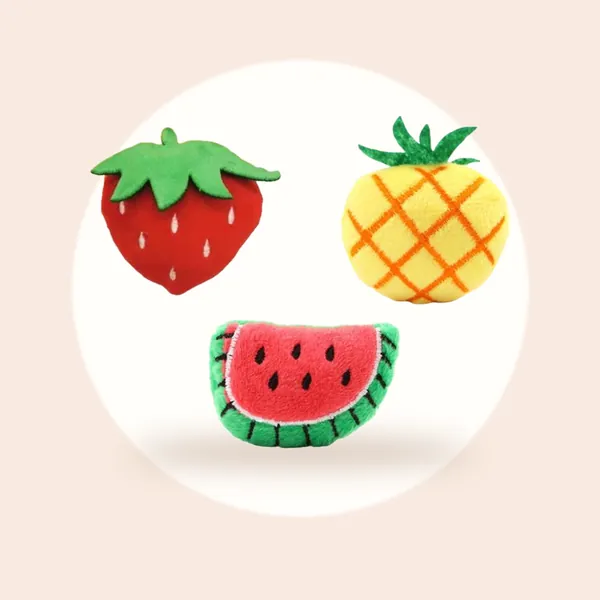 Make Me Purr Mini Fruitjes Set - Kattenspeeltjes met Catnip Kattenkruid