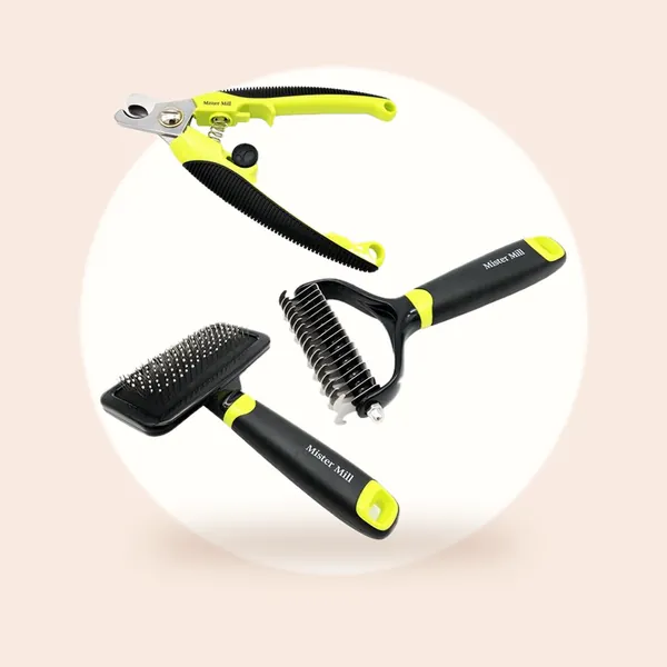 Mister Mill Voordeel Set : Professionele Slicker Hondenborstel
