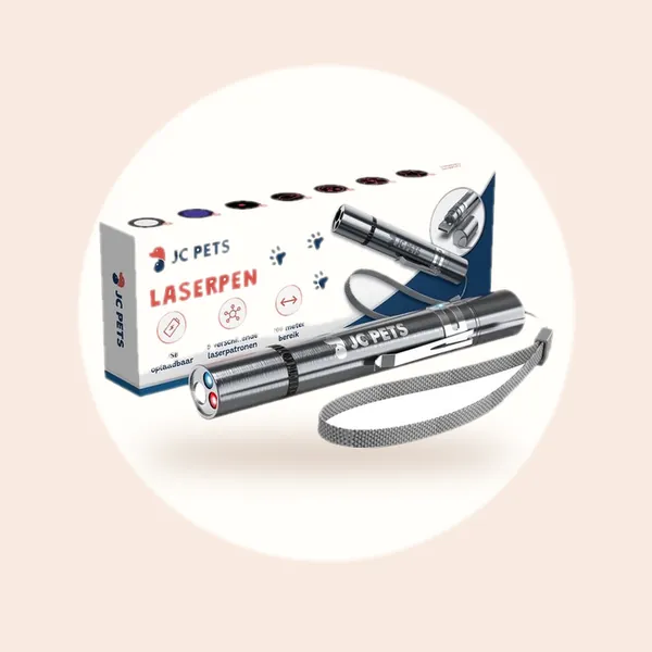 JC Pets Laserpen voor Kat - RVS - 7 Patronen - USB Oplaadbaar - Zilver