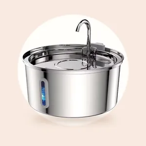 Drinkfontein Kat - 3.2 L - RVS - Waterfontein met Venster