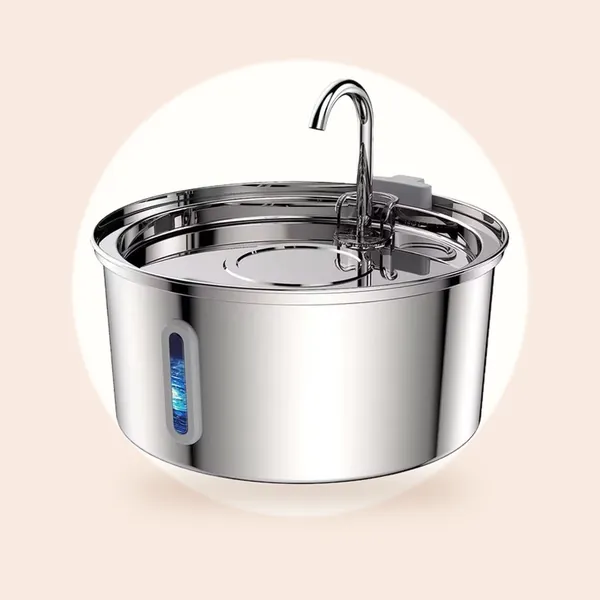 Drinkfontein Kat - 3.2 L - RVS - Waterfontein met Venster