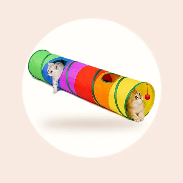 Kattentunnel - Speeltunnel Kat met Speelbal - Kattenspeelgoed