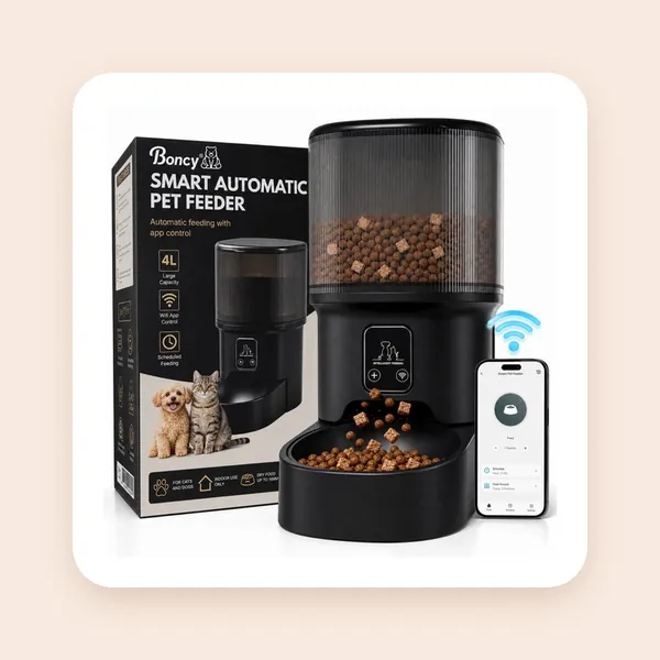 Boncy Automatische Voerbak 4L - Voerautomaat voor Hond & Kat